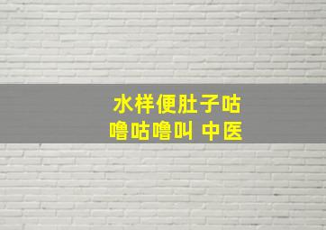 水样便肚子咕噜咕噜叫 中医